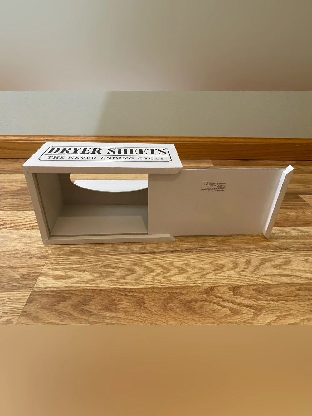 Farmhouse Dryer Holder with Lid - Rustic Dryer Dispenser NWOT